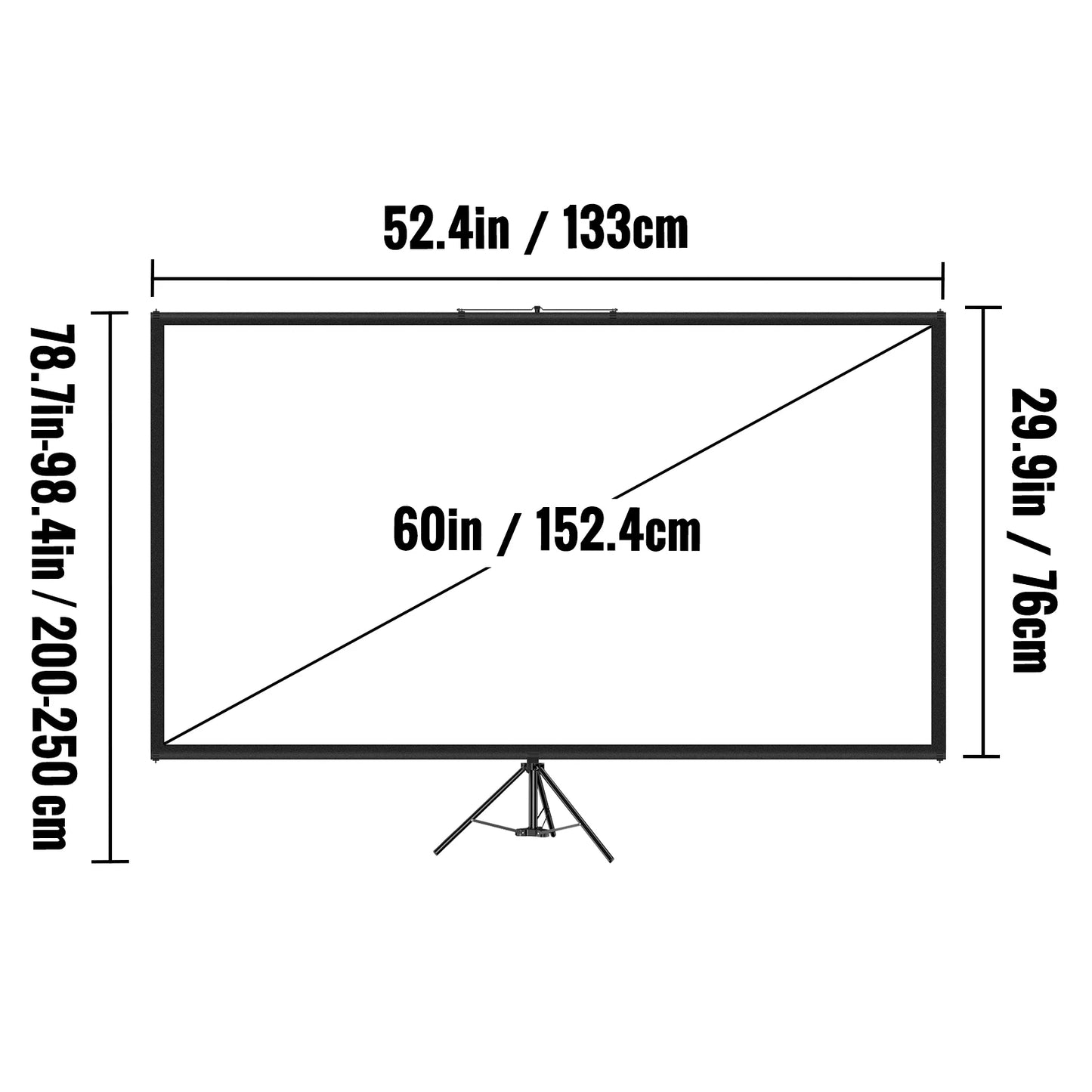 VEVOR™ 4K Projector Screen With Stand | Portable Home Cinema for Indoor & Outdoor Projection