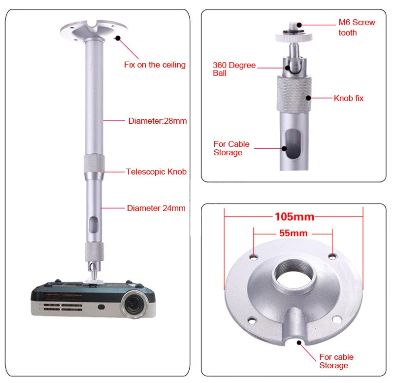 Ceiling Mount for CINEMY™ HY400 Projector