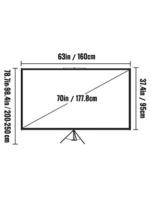 VEVOR™ 4K Projector Screen With Stand | Portable Home Cinema for Indoor & Outdoor Projection