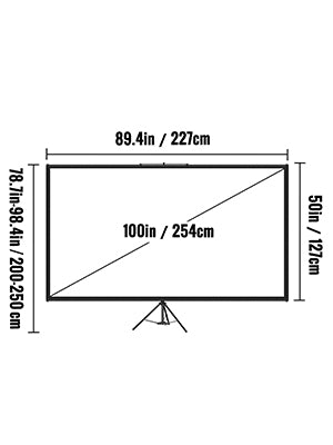 VEVOR™ 4K Projector Screen With Stand | Portable Home Cinema for Indoor & Outdoor Projection