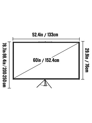 VEVOR™ 4K Projector Screen With Stand | Portable Home Cinema for Indoor & Outdoor Projection